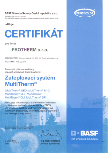 certifikace Basf
